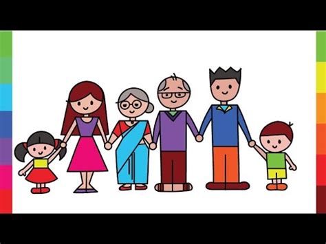 simple joint family drawing